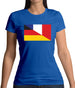 Half German Half French Flag Womens T-Shirt