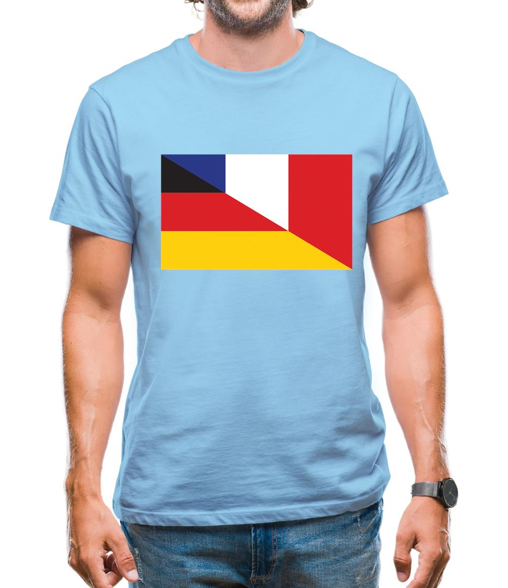 Half German Half French Flag Mens T-Shirt