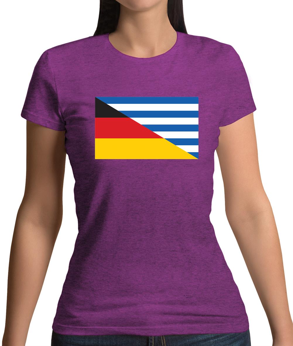 Half German Half Greek Flag Womens T-Shirt