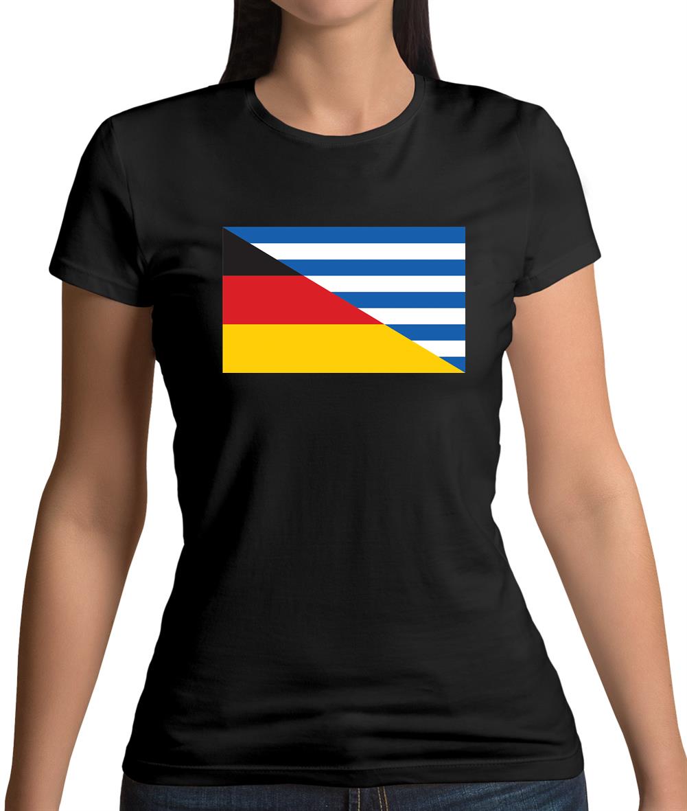 Half German Half Greek Flag Womens T-Shirt