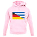 Half German Half Greek Flag unisex hoodie