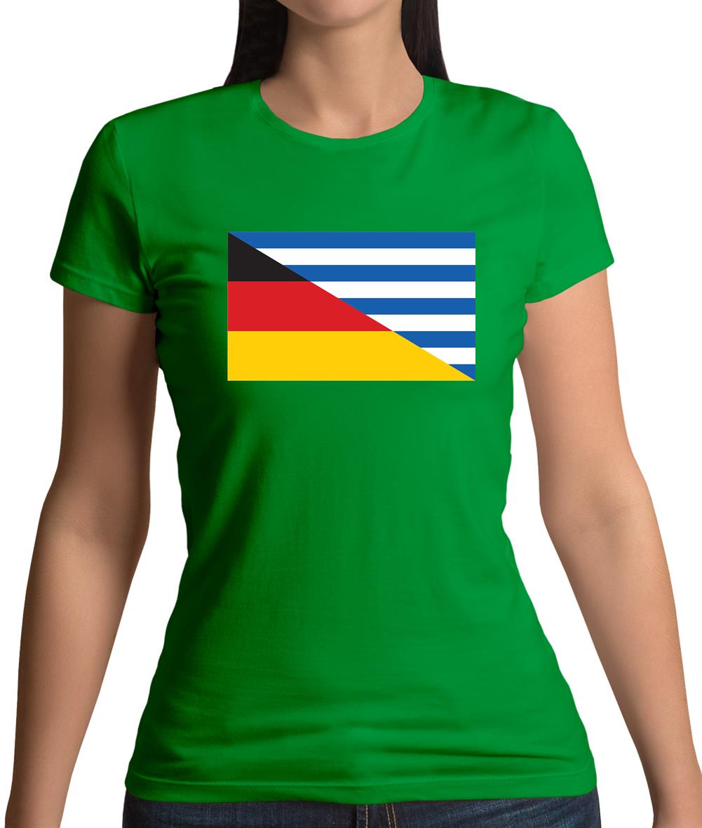 Half German Half Greek Flag Womens T-Shirt