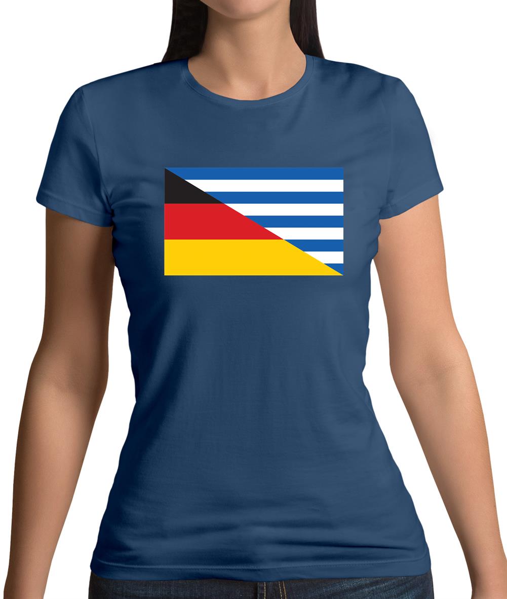 Half German Half Greek Flag Womens T-Shirt