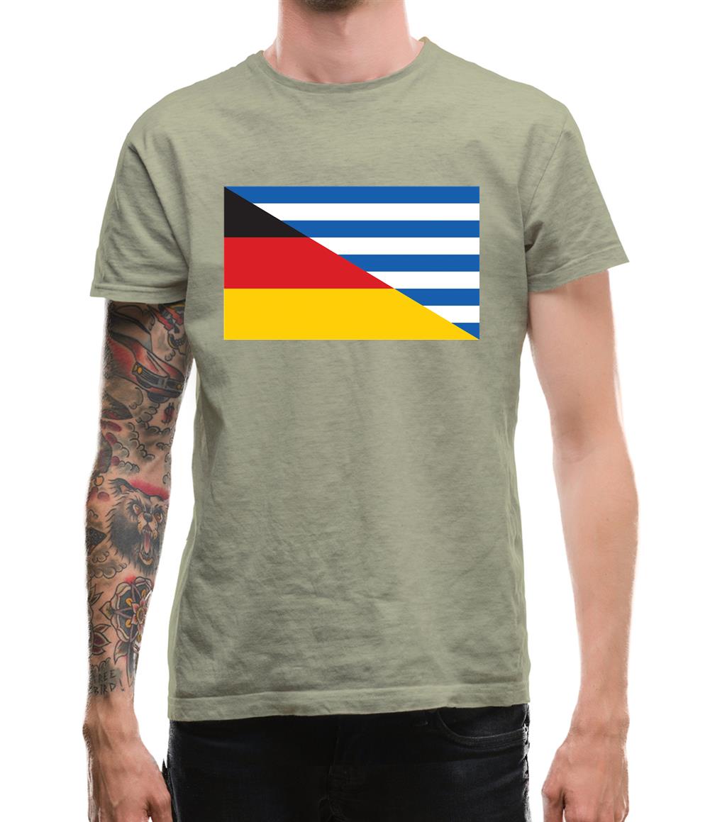 Half German Half Greek Flag Mens T-Shirt