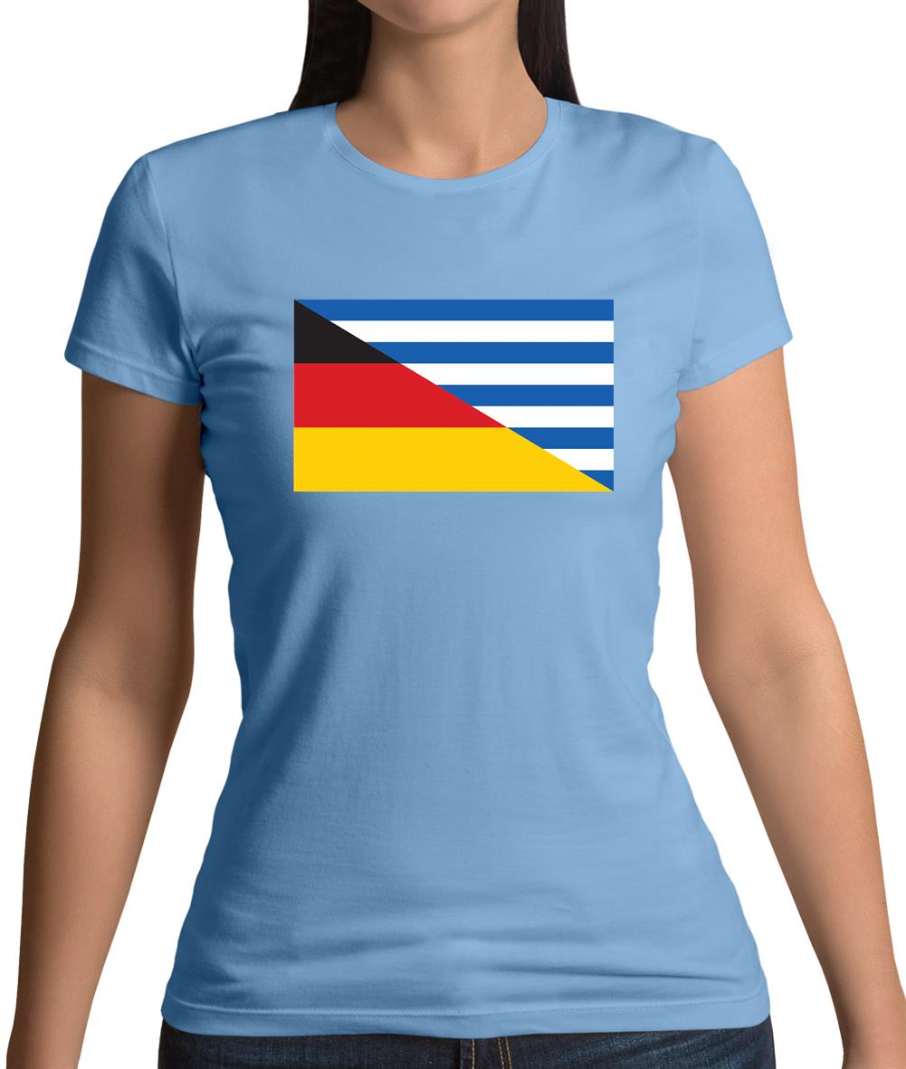 Half German Half Greek Flag Womens T-Shirt