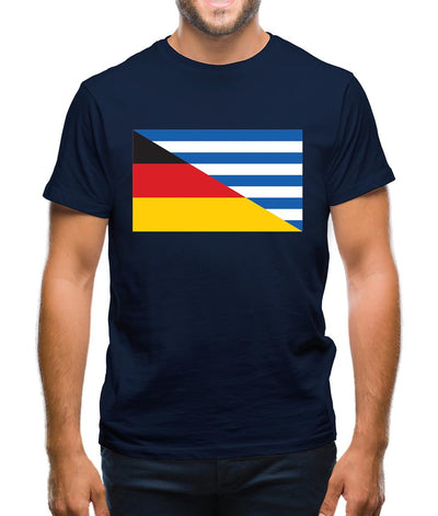 Half German Half Greek Flag Mens T-Shirt