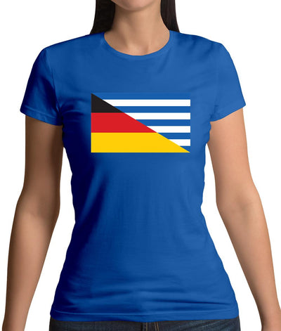 Half German Half Greek Flag Womens T-Shirt