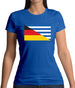 Half German Half Greek Flag Womens T-Shirt