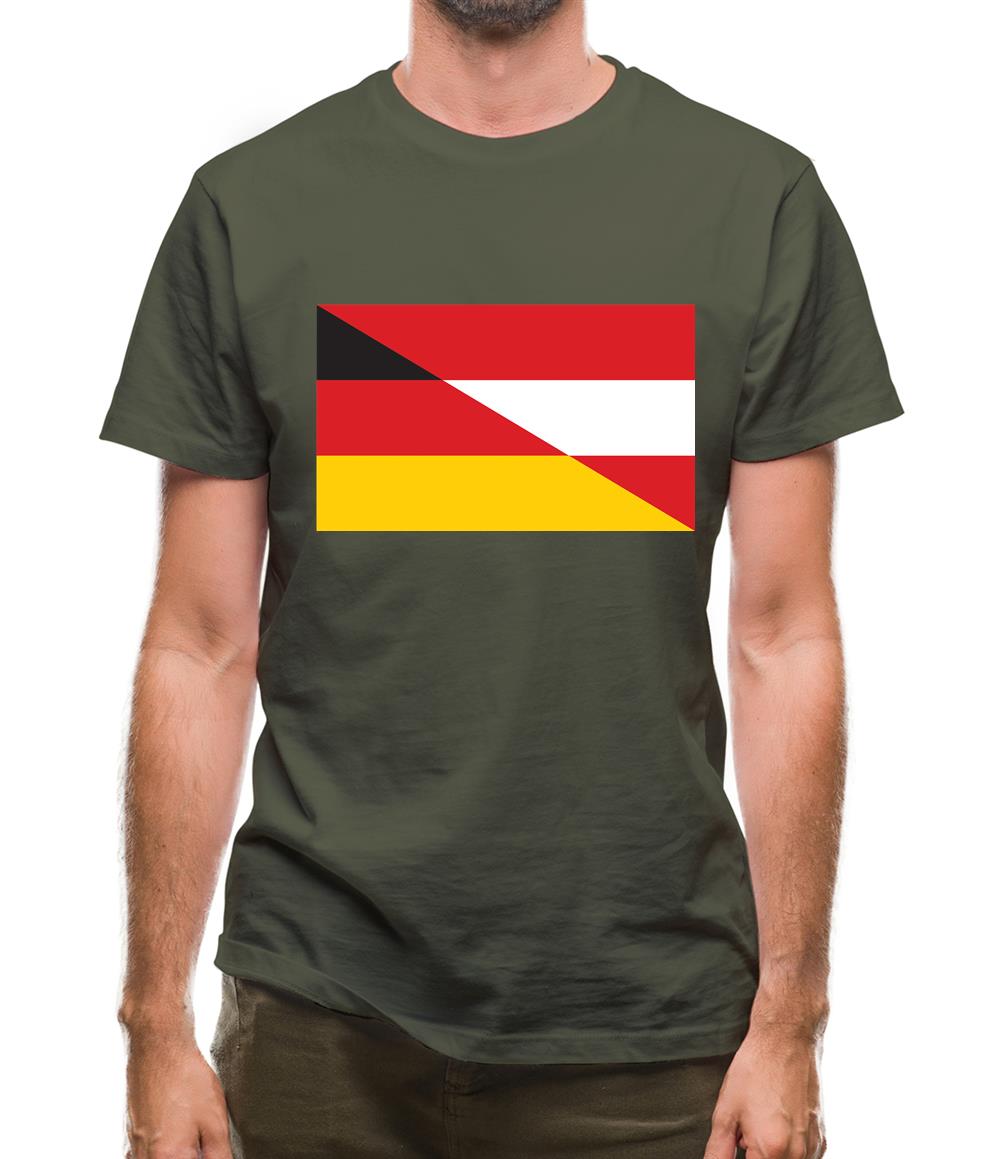 Half German Half Austrian Flag Mens T-Shirt
