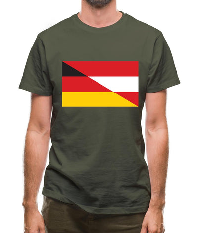 Half German Half Austrian Flag Mens T-Shirt