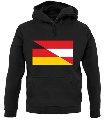 Half German Half Austrian Flag unisex hoodie