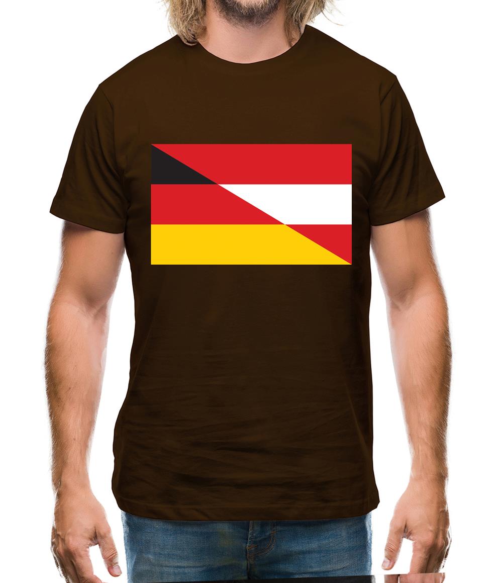 Half German Half Austrian Flag Mens T-Shirt
