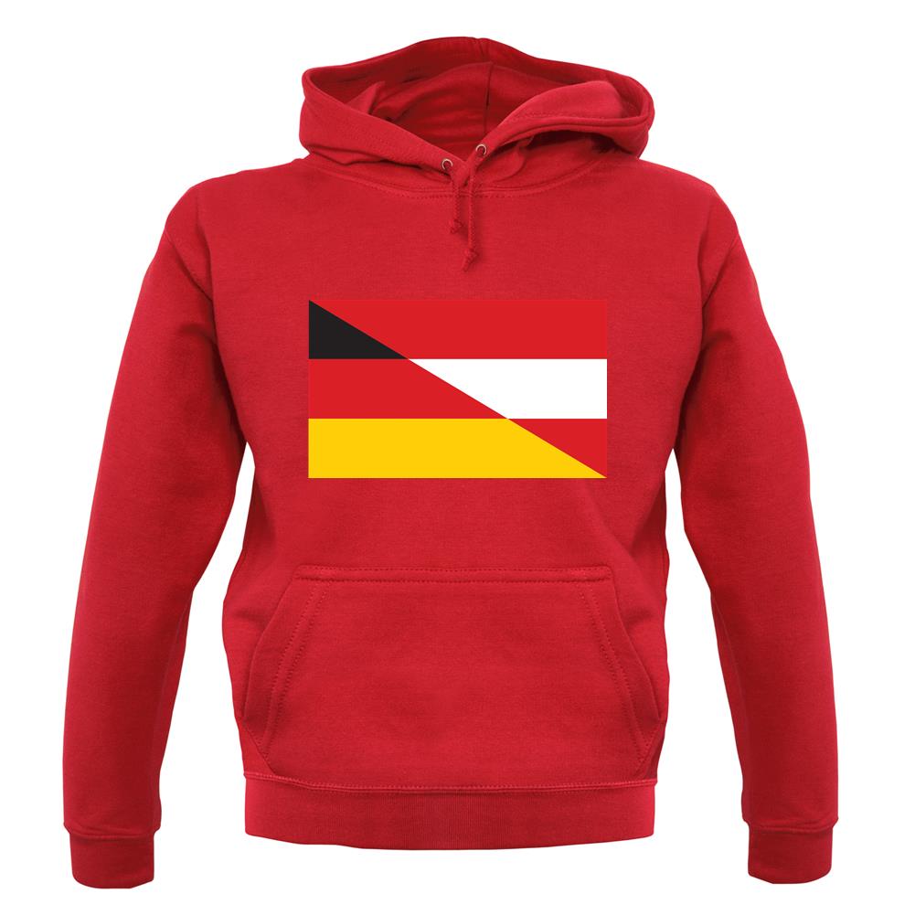 Half German Half Austrian Flag unisex hoodie