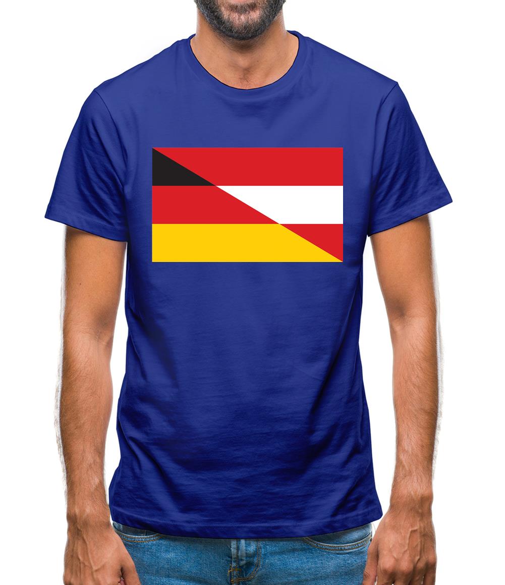 Half German Half Austrian Flag Mens T-Shirt