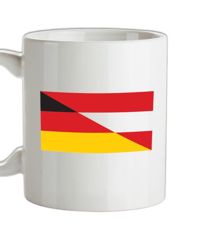 Half German Half Austrian Flag Ceramic Mug