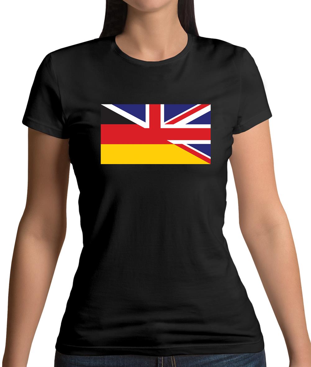 Half German Half British Flag Womens T-Shirt