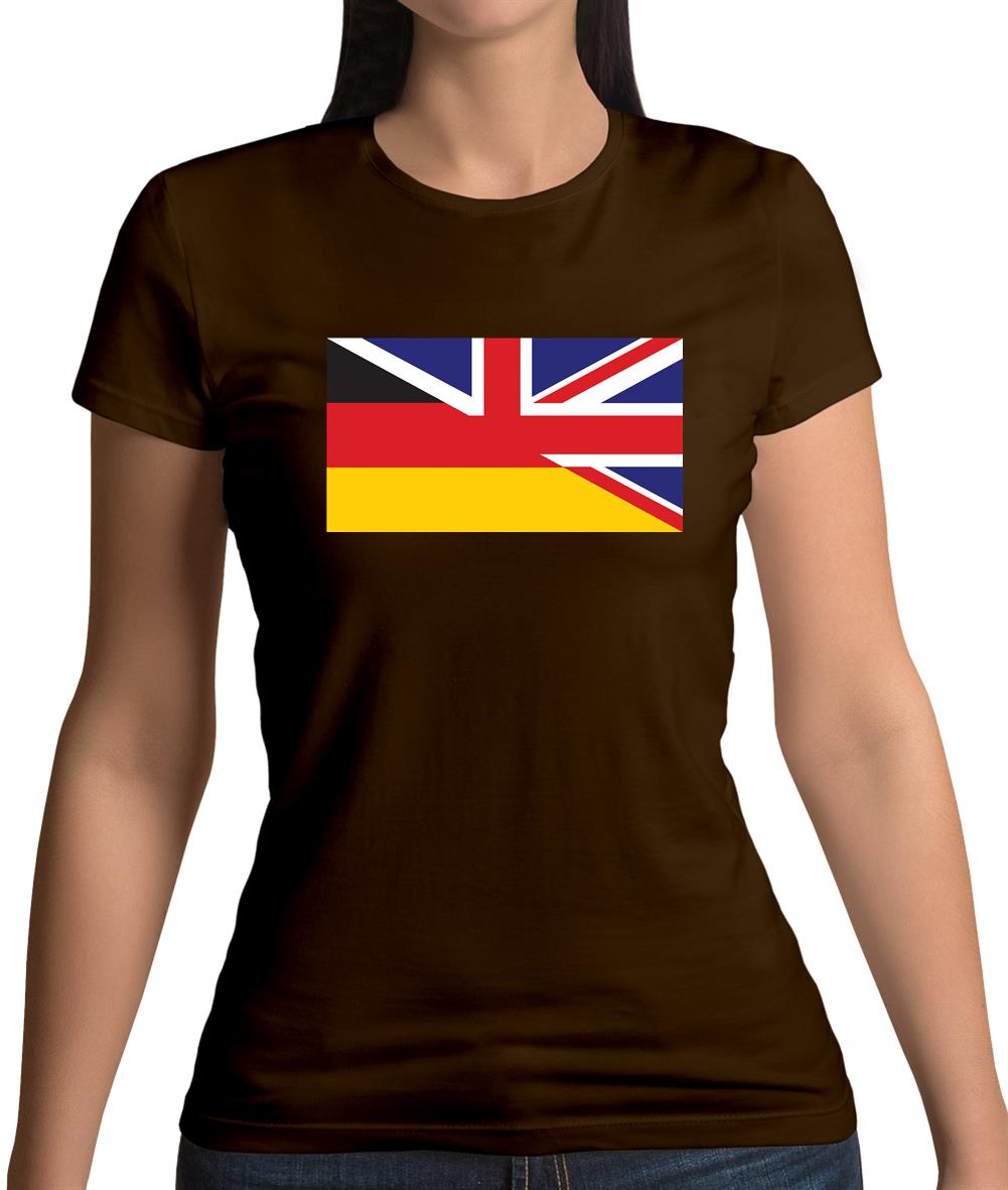 Half German Half British Flag Womens T-Shirt