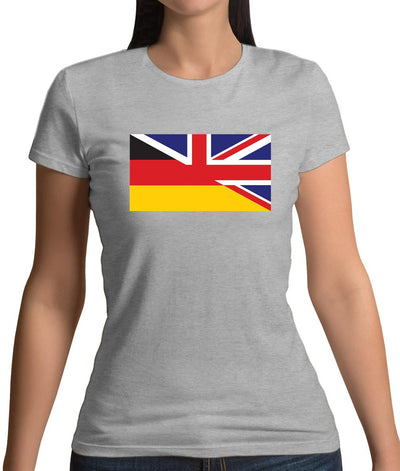 Half German Half British Flag Womens T-Shirt