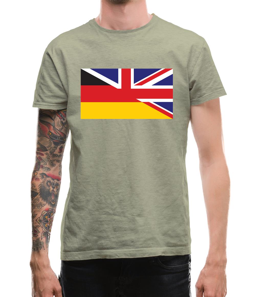 Half German Half British Flag Mens T-Shirt