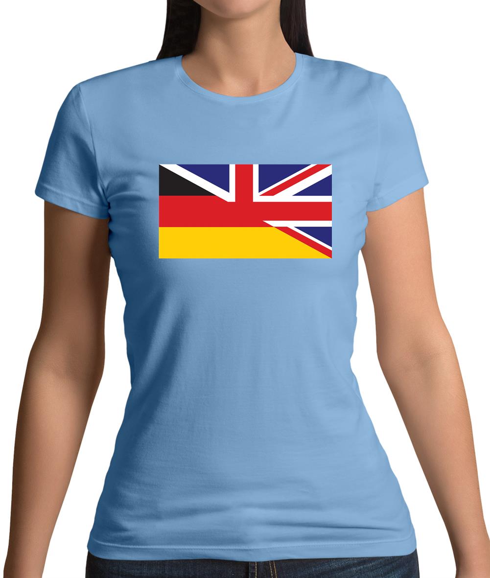 Half German Half British Flag Womens T-Shirt