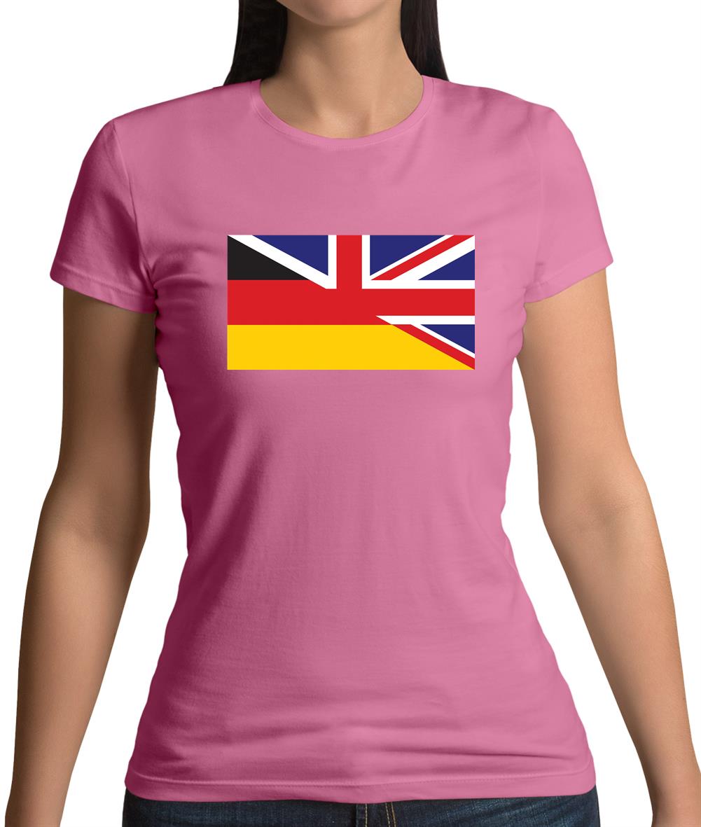 Half German Half British Flag Womens T-Shirt