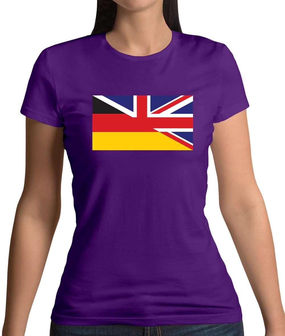 Half German Half British Flag Womens T-Shirt
