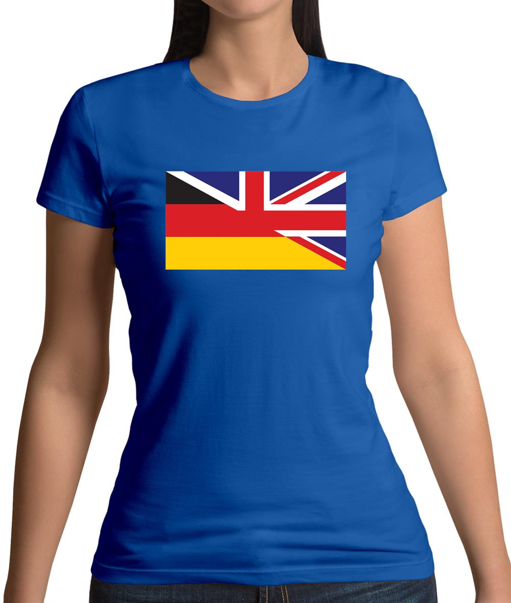 Half German Half British Flag Womens T-Shirt