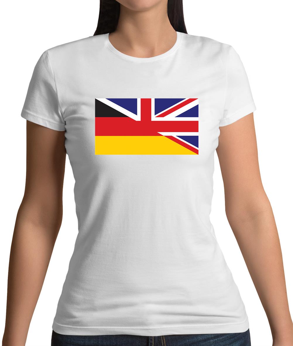 Half German Half British Flag Womens T-Shirt