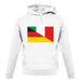 Half German Half Italian Flag unisex hoodie