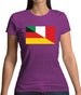 Half German Half Italian Flag Womens T-Shirt