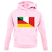 Half German Half Italian Flag unisex hoodie