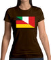 Half German Half Italian Flag Womens T-Shirt