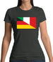 Half German Half Italian Flag Womens T-Shirt