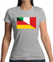 Half German Half Italian Flag Womens T-Shirt