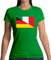 Half German Half Italian Flag Womens T-Shirt