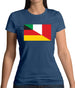 Half German Half Italian Flag Womens T-Shirt