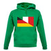 Half German Half Italian Flag unisex hoodie