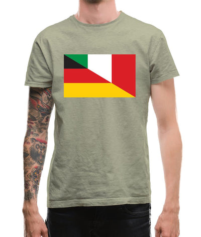 Half German Half Italian Flag Mens T-Shirt