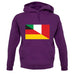 Half German Half Italian Flag unisex hoodie