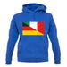 Half German Half Italian Flag unisex hoodie