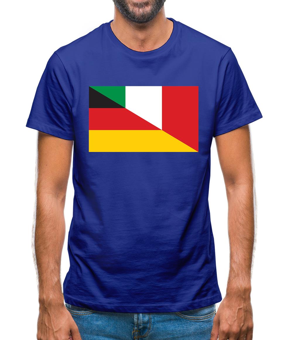 Half German Half Italian Flag Mens T-Shirt
