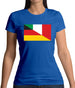 Half German Half Italian Flag Womens T-Shirt