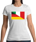 Half German Half Italian Flag Womens T-Shirt