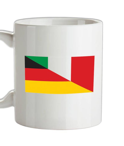 Half German Half Italian Flag Ceramic Mug