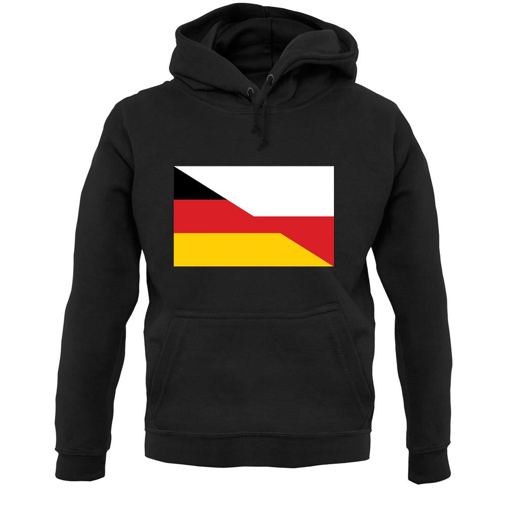 Half German Half Polish Flag Unisex Hoodie