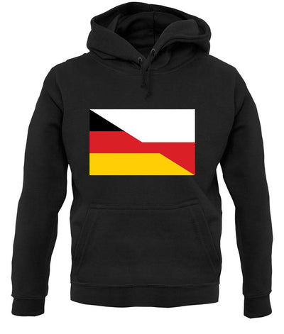 Half German Half Polish Flag unisex hoodie