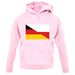 Half German Half Polish Flag unisex hoodie