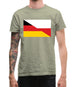 Half German Half Polish Flag Mens T-Shirt