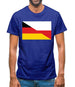 Half German Half Polish Flag Mens T-Shirt