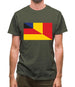 Half German Half Romanian Flag Mens T-Shirt